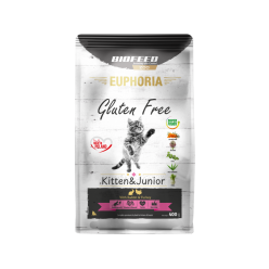 Karma dla kociąt EUPHORIA Gluten Free Cat KITTEN & JUNIOR Indyk & Królik 400 g