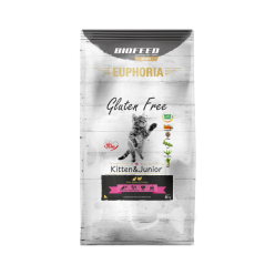 Karma dla kociąt EUPHORIA Gluten Free Cat KITTEN & JUNIOR Indyk & Królik 8 kg