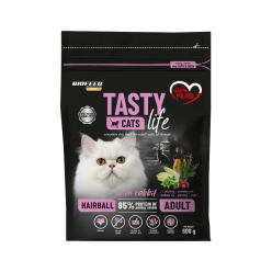 Karma dla kotów Tasty Cats Life HAIRBALL z królikiem 600 g