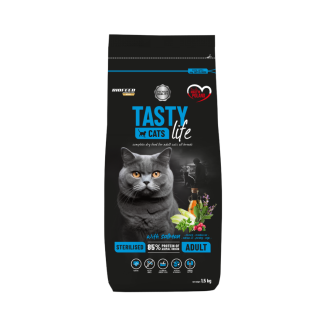 Karma dla kotów Tasty Cats Life STERILISED z łososiem 1,5 kg