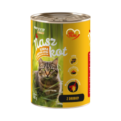 Karma mokra dla dorosłych kotów Nasz Kot z drobiem 415 g