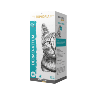 Preparat na sierść i skórę dla kota BIOFEED Euphoria Dermo-Vitum 30 ml