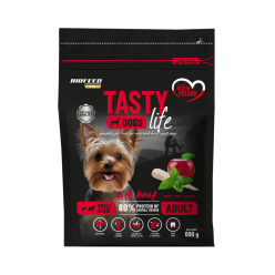 Karma dla psów Tasty Dogs Life z wołowiną 600 g (mini i małe rasy)