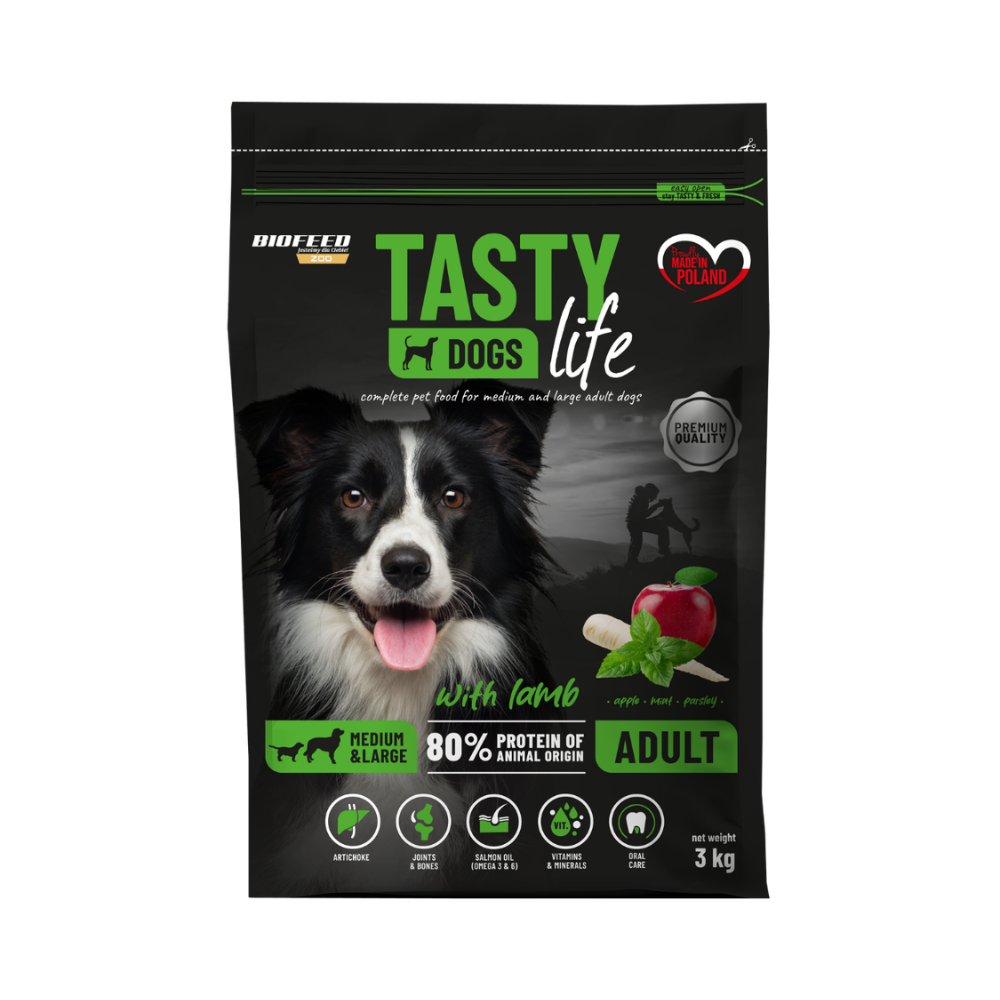 Karma dla psa Tasty Dogs Life z jagnięciną 3 kg (średnie i duże rasy)
