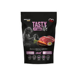 Mokra karma dla szczeniąt Tasty Dogs Life CIELĘCINA 90% - danie w galaretce (saszetka) 500 g