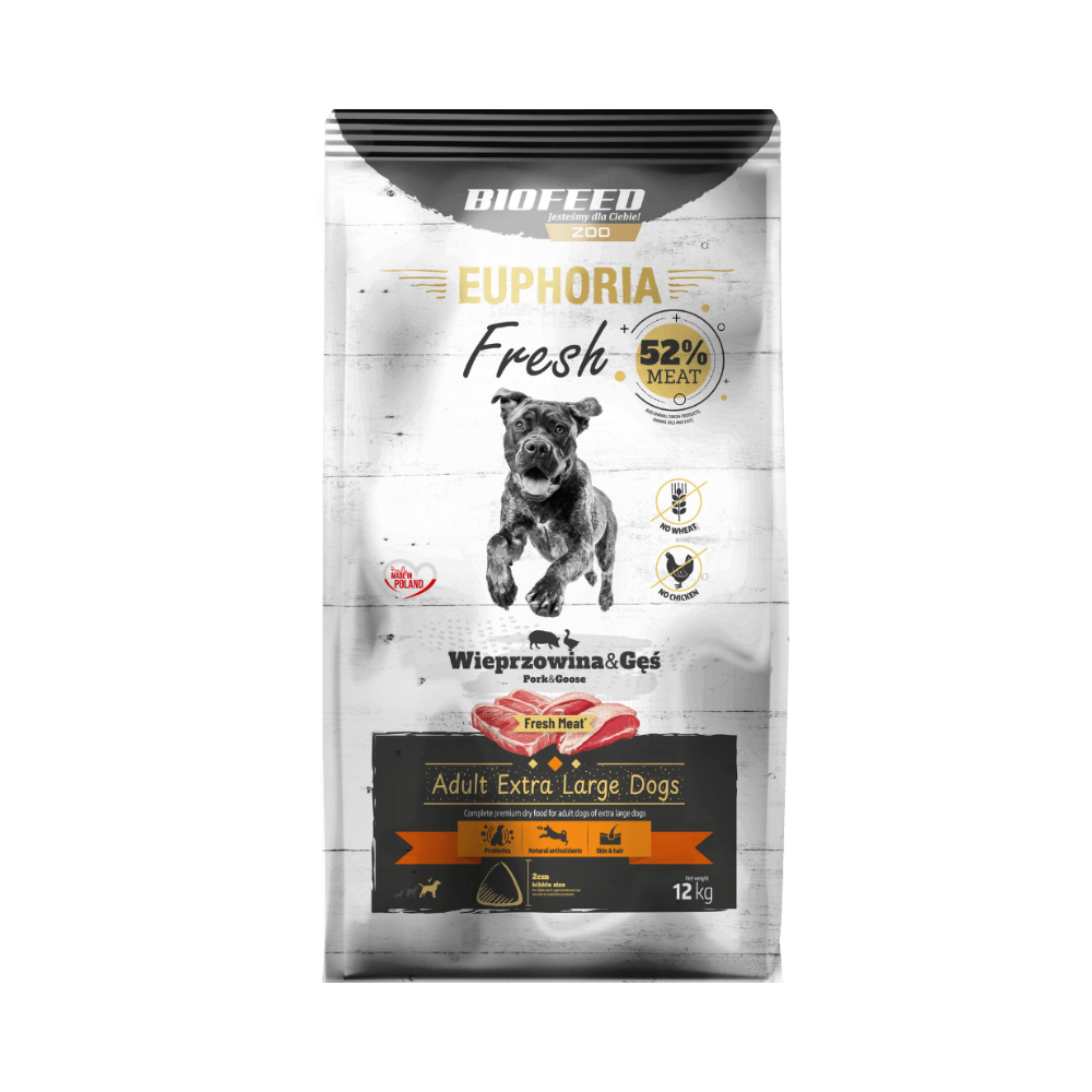 EUPHORIA FRESH MEAT ADULT WIEPRZ/GĘŚ XL 12KG