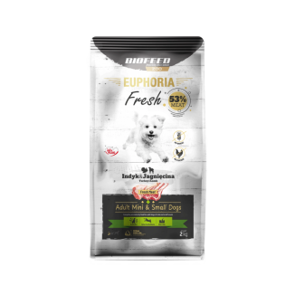 Karma dla psów EUPHORIA Fresh z indykiem i jagnięciną (średnie i duże rasy) 2 kg