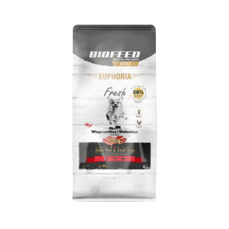 Karma dla psów EUPHORIA Fresh z wieprzowiną i wołowiną (mini i małe rasy) 8 kg