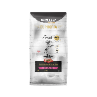 Karma dla szczeniąt EUPHORIA Fresh z indykiem i królikiem (średnie i duże rasy) 12 kg