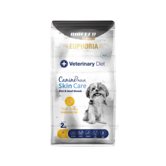 Karma dla psów EUPHORIA Veterinary Diet Canine SKIN CARE Indyk Monoprotein (mini i małe rasy) 2 kg
