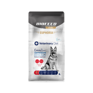 Karma dla psów EUPHORIA Veterinary Diet Canine SENSITIVE JOINTS CARE Wieprzowina & Wołowina (średnie i duże rasy) 8 kg