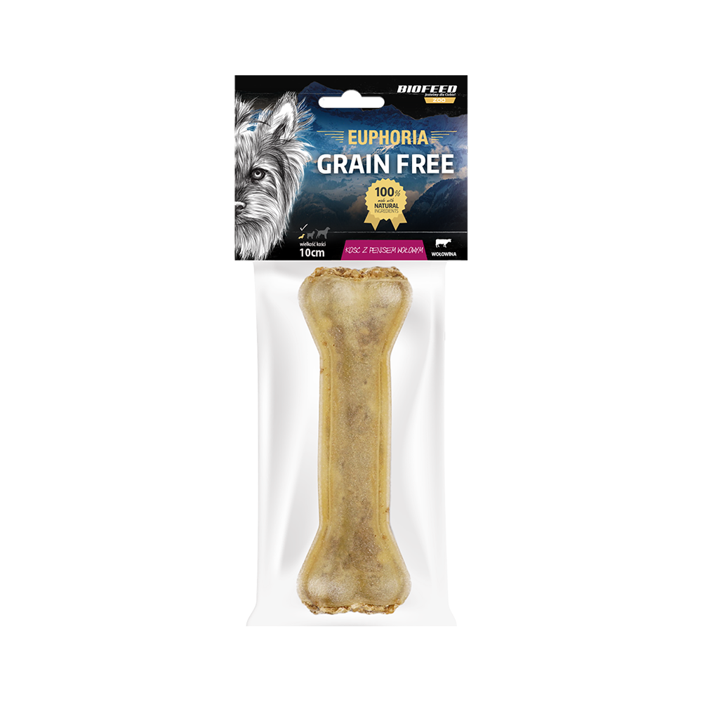 Kość dla psa z penisem wołowym 10 cm